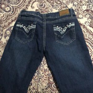 Boot cut blue jeans. Sz 7 Blue Ice Brand